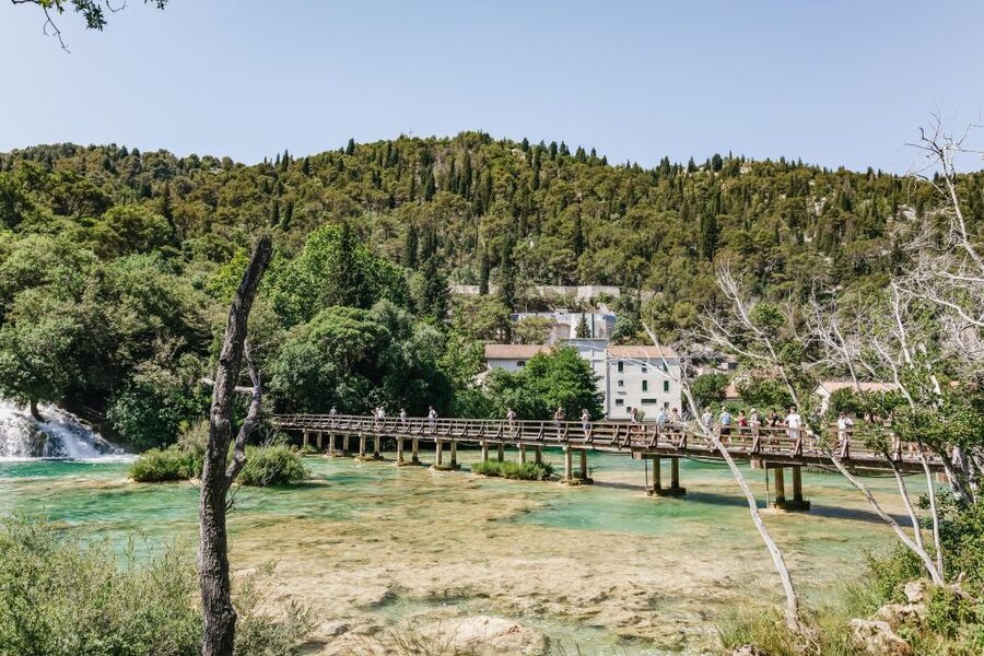 Split: Krka Waterfalls Trip with Boat Cruise and Swimming - Inside Krka National Park: seeing Skradinski Buk with a guide’s context