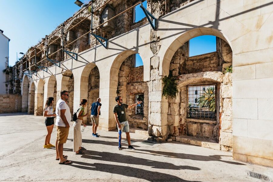 Split: Private Walking Tour with Diocletian's Palace - Diocletian’s Cellars and Peristil: Where the Palace Feels Real