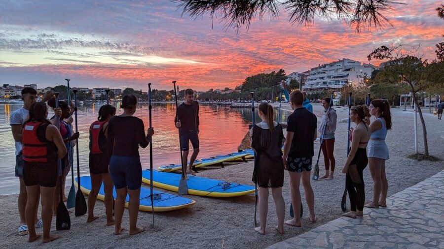 Split: Stand Up Paddleboard Night Glow Tour - Entering the Split night glow near Stobreč sea and river