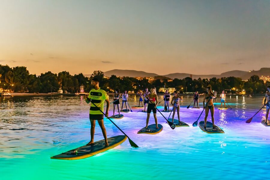 Split: Stand Up Paddleboard Night Glow Tour - Sea glow first, then stars above on the river