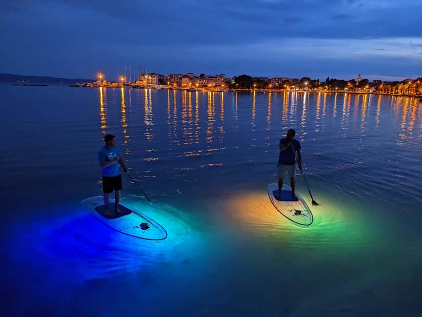 Split: Transparent SUP night Glow tour - Guides, photos, and the LED system that drives the whole show