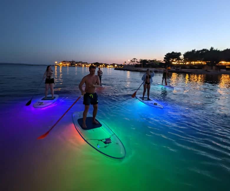 Split: Transparent SUP night Glow tour - From Hotel Briig to the campsite, how the night starts