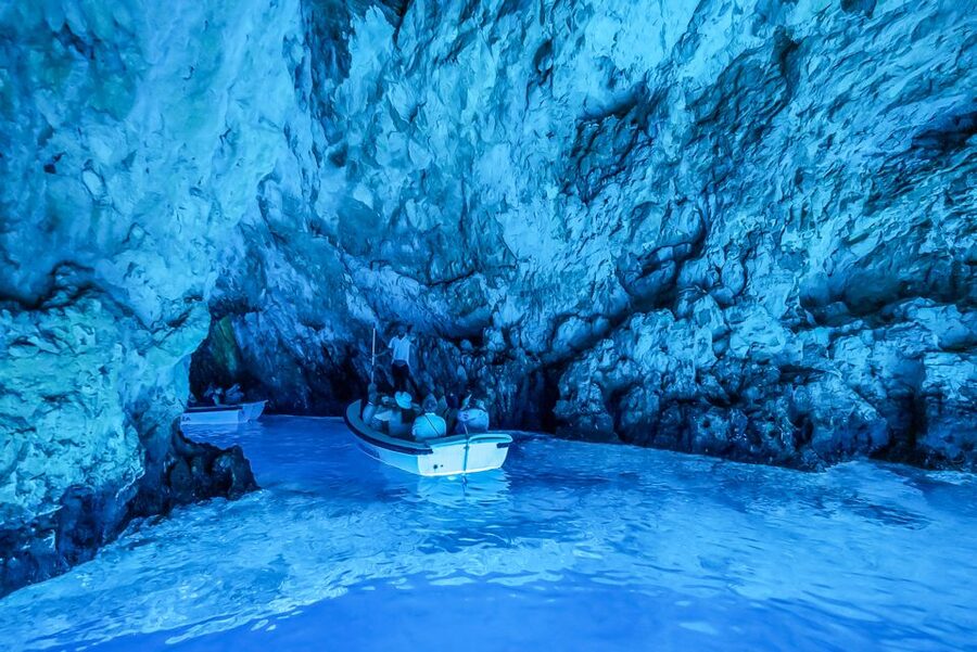 Split/Trogir: Blue Cave, Mamma Mia, Hvar and 5 Island Tour - Budikovac Blue Lagoon: Snorkeling Gear Included and a Very Short Shore Layout