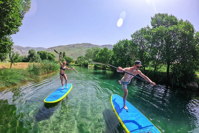 Stand Up Paddle adventure in Split - Stobreč White Rocks, Cliffs, and the Snorkel Stop