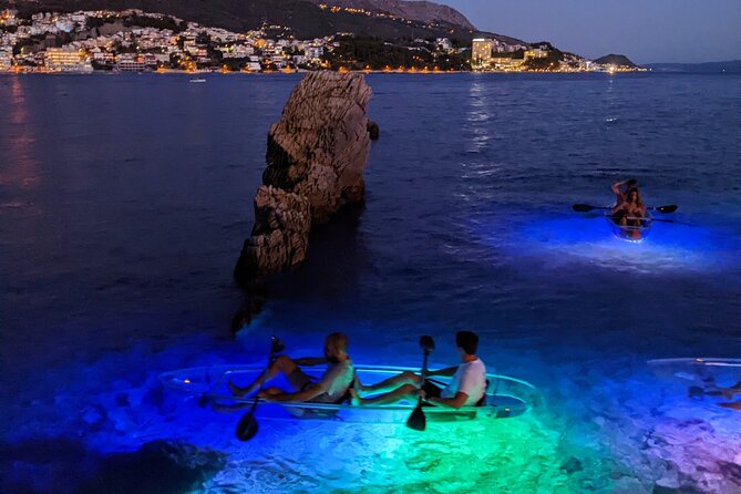 Transparent Kayak Glow Tour in Split - Stop 2 at Stobreč beach: learning the kayak before the glow