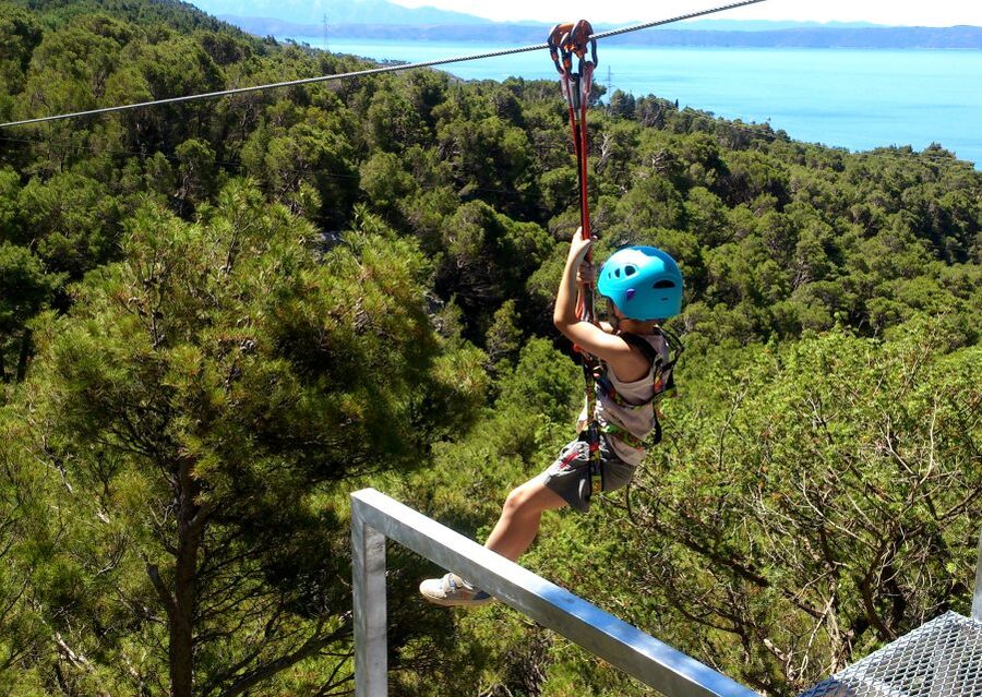 Tučepi: Zip Line Experience - Family-Friendly Ziplining With Tandem for Kids Under 20 kg