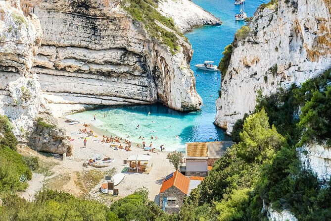 VIS Island (Mamma Mia Island) PRIVATE TOUR - Stiniva Cove: the swim break that people talk about