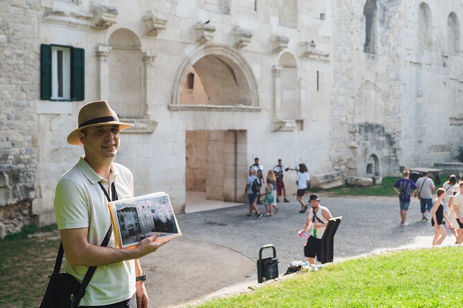 Walking Tour of Split with a 'Magister' of History - Eastern (Silver) Gate: a postcard view with an old road beneath