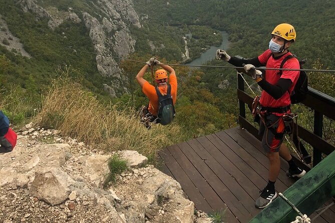 Zipline Croatia: Cetina Canyon Zipline Adventure from Omis - The hike, ladders, and what you should wear